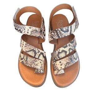 Franco Sarto Snakeskin Laritza Strappy Statement Sandals 7